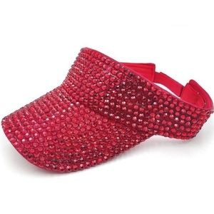 NWT-Red Hatters or Delta Bling Sun Visor Hat